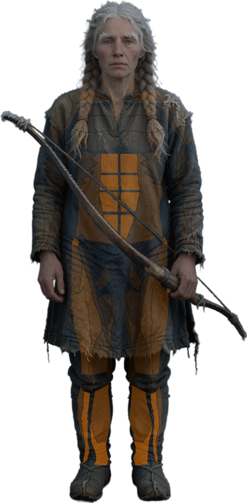 Skadi, front, lit where Skadi puts the work