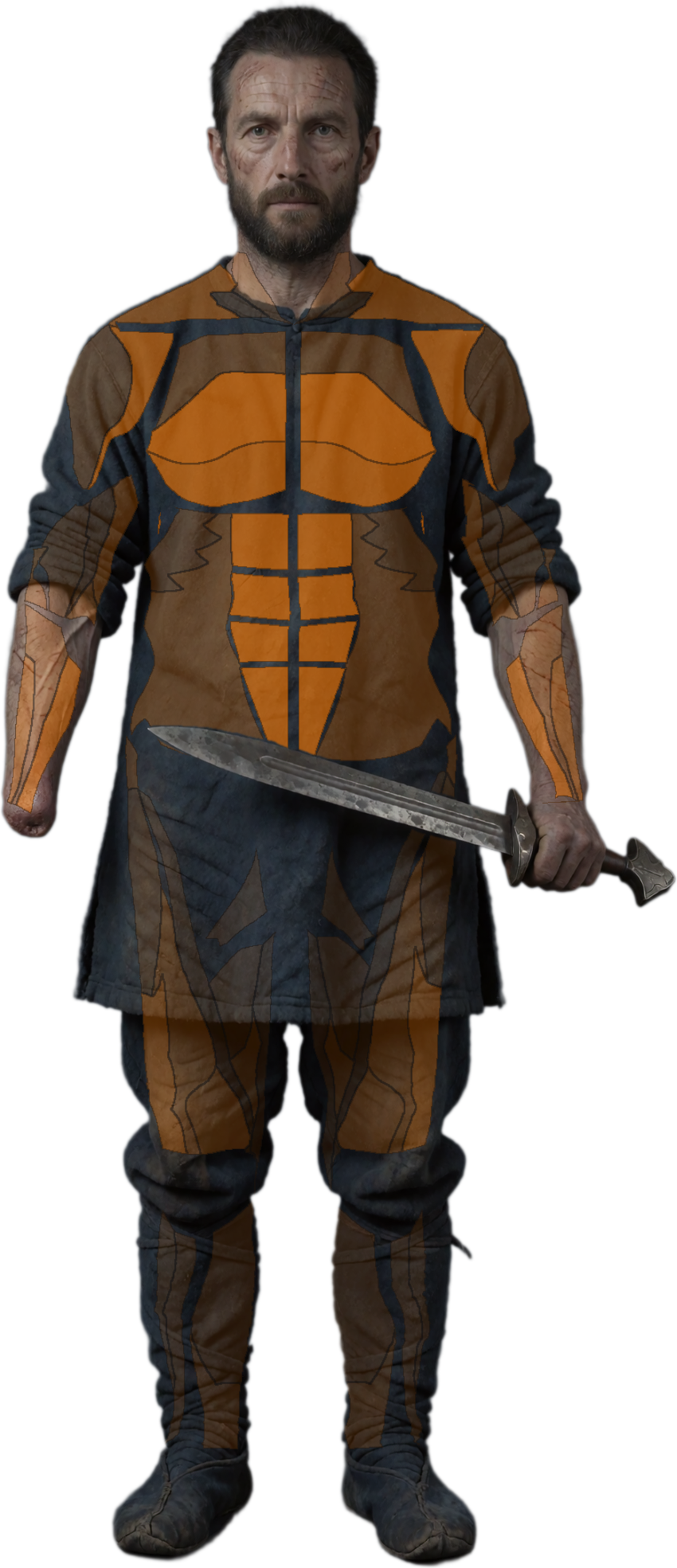 Tyr, front, lit where Tyr puts the work